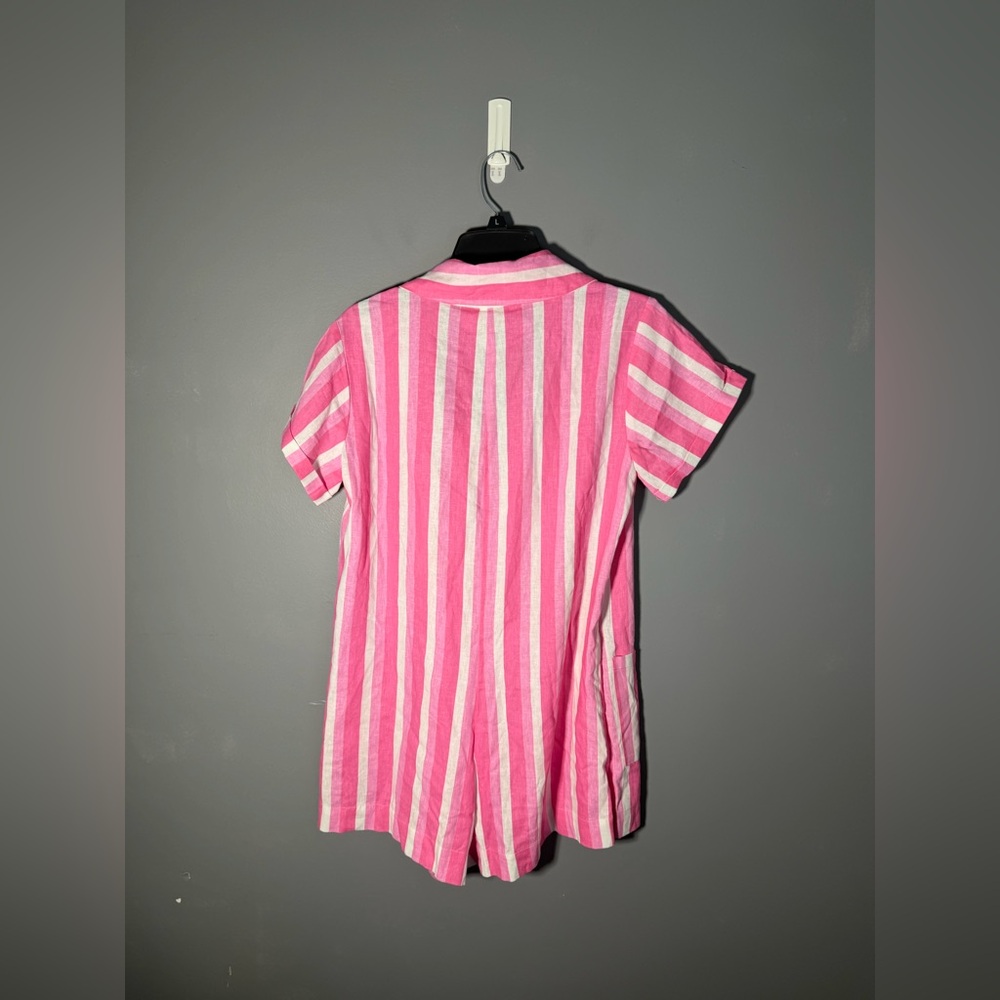 Barbie x Mumu Bicoastal Linen Blend Blazer Romper Size Small - Picture 6 of 6